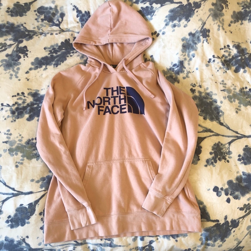 The North Face light pink hoodie size large